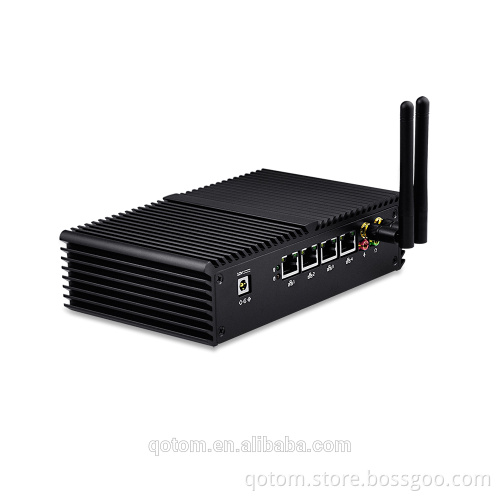 Industrial Barebone mini pc 4 Gigabit lan Core i5 5250U Ubuntu Mini Desktop Computer Firewall pfsense Mini pc Linux Router